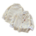 thumbnail image 4 of KYAIGUO Chemise à Rayures pour Bébé Garçon 0-5 Ans Manches Longues Classique Décontractée Printemps Automne, 4 of 9