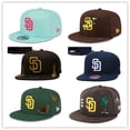 thumbnail image 2 of 9 Estilo San Diego Padres Gorra De Béisbol Sombrero De Ala Plana Hip Hop Coreano Ajustable Sol, 2 of 3