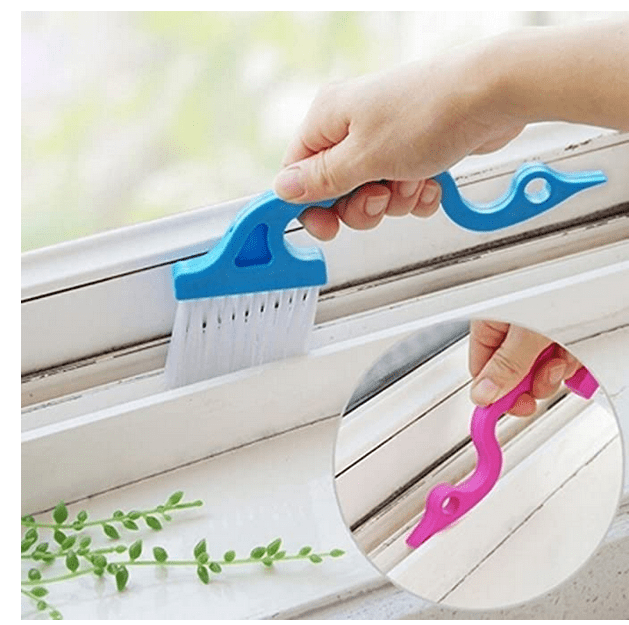 Portable Handheld Groove Gap Door Window Track Kitchen Cleaning Brush Tool 