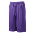 thumbnail image 5 of SPORT-TEK Men's Extra Long PosiCharge Classic Mesh Short S Purple, 5 of 6