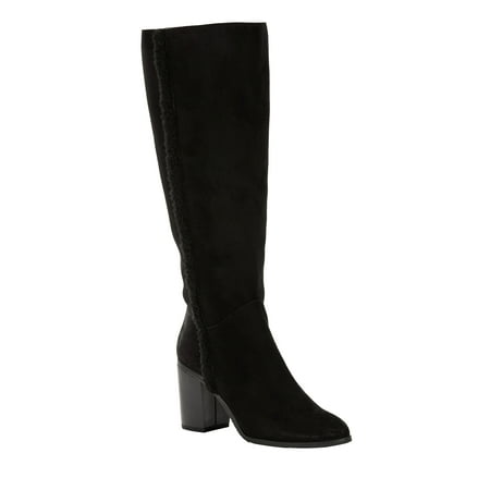 Melrose Ave - Melrose Ave Vegan Suede Knee High Block Heel Boot (Women ...
