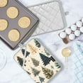 thumbnail image 5 of Yayeee Pot Holders Kitchen Heat Resistant with Pocket 7"x9.8" Cotton Oven Cooking Hot Pads, Beige Christmas Trees, 5 of 7
