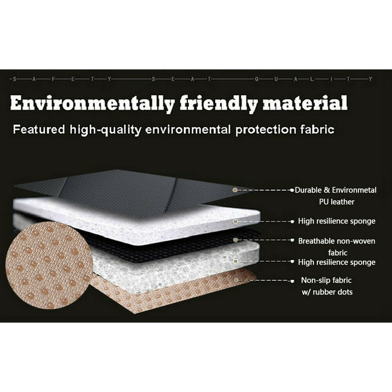 Full Surround Car Front Single Seat Protection Cover Cushion PU Leather  Non-slip