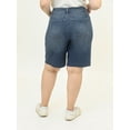 thumbnail image 2 of A3 Denim Women's Plus High Rise Relaxed Bermuda, 2 of 4
