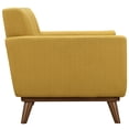 thumbnail image 3 of Modern Contemporary Armchairs and Loveseat (set of three), Orange Fabric, 3 of 6