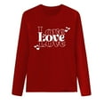 thumbnail image 4 of Love Heart Long Sleeve Shirts for Women Valentines Day T-Shirts Casual Fashion Tunic Basic Tee Tops, 4 of 4