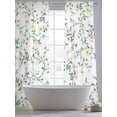 thumbnail image 5 of Spring Flowers Sheer Curtains 84 Inch Length 2 Panels Set Window Treatments, Yellow Pink Floral Leaves Country Farm Plants Rod Pocket Semi Curtains for Living Room/Bedroom/Kitchen, 104"W x 84"L, 5 of 7