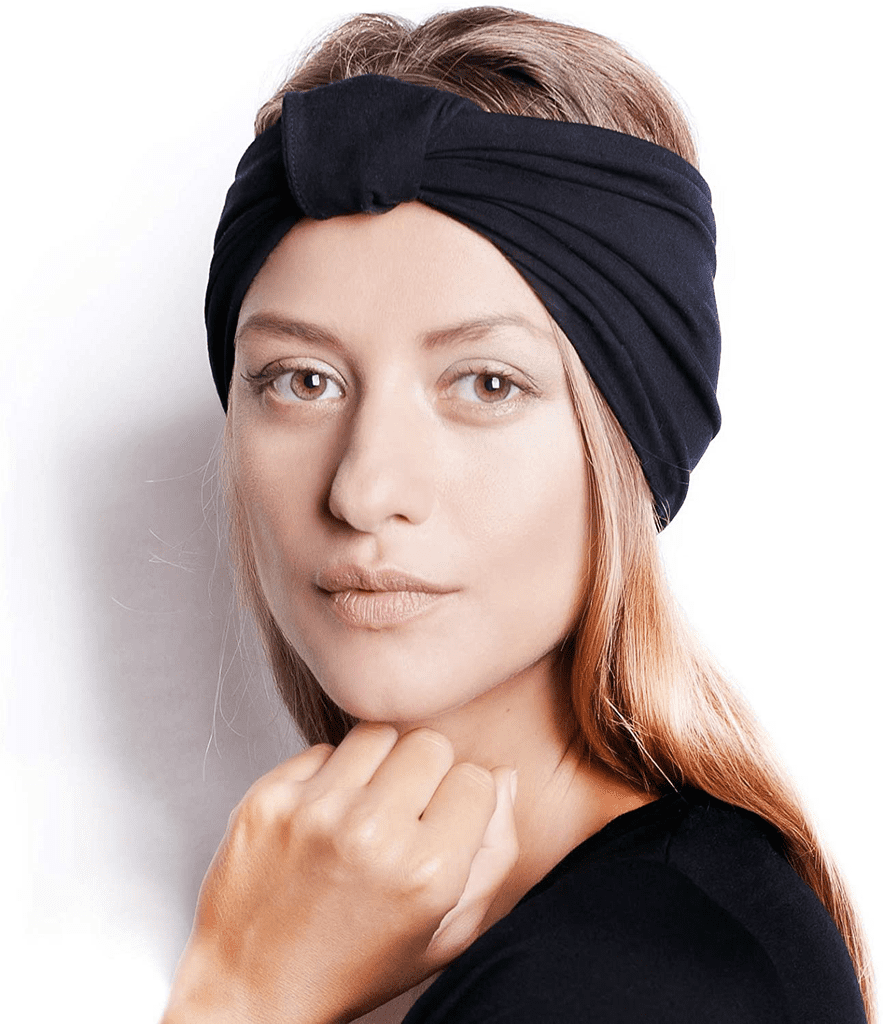 plastic free Patent leather headband black thin head scarf handmade classic headband for medium and large head size