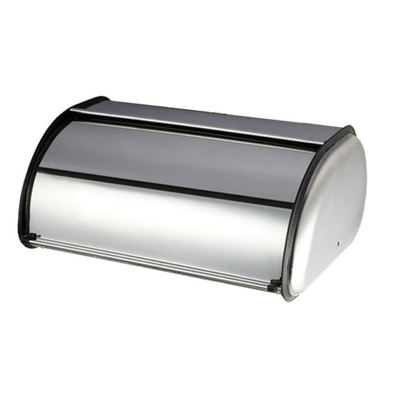 yotijay Bread Bin with Roll Lid Vintage for Kitchen Counter Multipurpose Metal Bread Box