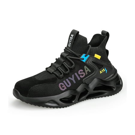 

Men’s Safety Shoes Steel Toe Work Shoes Lightweight Breathable Working Sneakers Nonslip Industrial Construction Shoes Gift