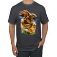 thumbnail image 1 of Wild Bobby, Golden Retriever Dog Portrait, Dog Lover, Men's Graphic Tees, Charcoal, X-Large, 1 of 3
