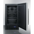 thumbnail image 3 of 18 Inches wide built-in undercounter all-refrigerator with a stainless steel door, black cabinet, digital thermostat and front lock, 3 of 5