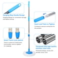 thumbnail image 5 of Microfiber 360 Spin Mop Handle With 2 Set Head Refills Upgraded Spinning Cleaning Tool For Press Type Buckets, Blue, 5 of 9