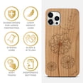 thumbnail image 4 of Case Yard Wooden Case Outside Soft TPU Silicone, Slim Fit Shockproof Wood Protective Phone Cover for Girls Boys Men and Women, Supports Wireless Charging Dandelion Design case for iPhone-11-Pro, 4 of 7