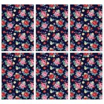 2 Pcs Pioneer Flower Floral Print Pattern Kitchen Towels, Funny Microfiber Dish Towel Set, 18" X 26" Tea Towels