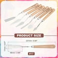 thumbnail image 2 of Uxcell HM#17 Palette Knife 17mm Width Stainless Steel Spatula Painting Pallet Knife with Wood Handle for Oil Painting Acrylic Canvas Mixing Spreading, 2 of 6