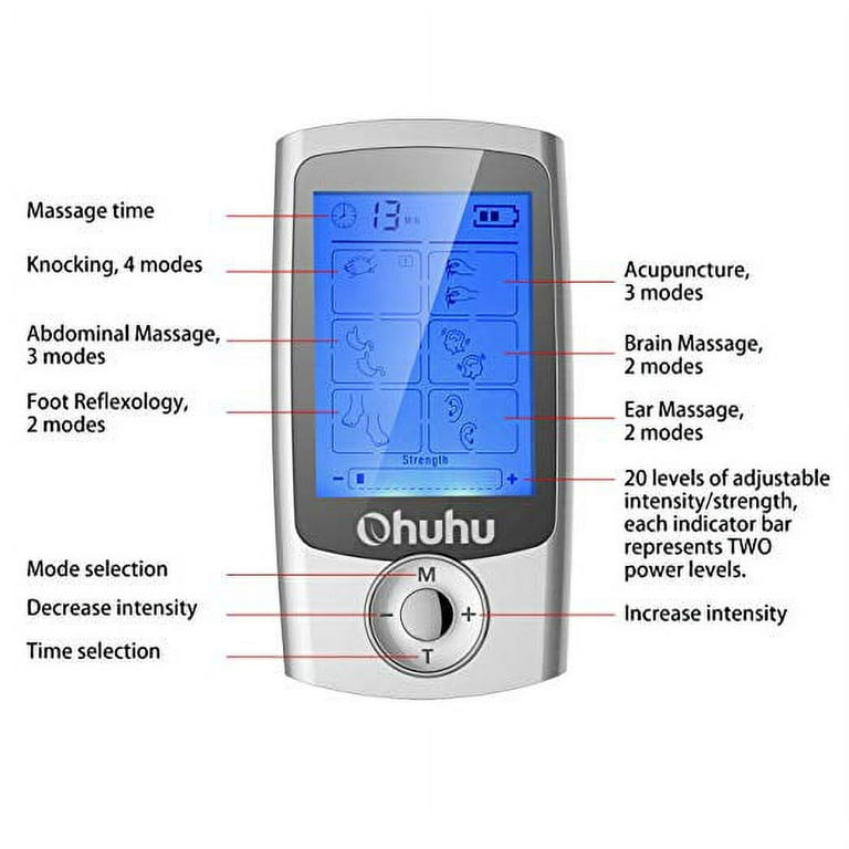  Ohuhu Tens Unit Muscle Stimulator: 24 Modes