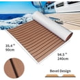 thumbnail image 4 of WindRen 2 PCS x 94.48 In. x 35.43 In. Imitation Teak EVA Foam Sheet for Boats, Non Slip Mat with Back Adhesive, EVA Teak Deck Sheet for Yacht, Flooring, Non Slip Mat and Self Adhesive Beveled Edge, 4 of 7