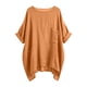 thumbnail image 5 of Mujeres Tops Color Sólido Manga Corta Malla Empalme V-Cuello Blusa Casual, Tops de Verano de las Mujeres, 5 of 8