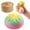 I004- Green Yellow Pink Gradient, variant on Giant Glitter Dumpling, Giant Dumpling Squishy, Mega Rainbow Dumplings, Large Stress Relief Sensory Ball for Adults-1