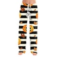 thumbnail image 4 of Evdexr Women's Halloween Pajamas 2026 Cobweb Jack O Lantern Ghost Printed Pajama Pants Drawstring Palazzo Wide Leg Pants Sleep Casual High Waist Trousers 3XL, 4 of 7
