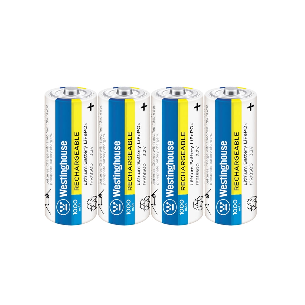 Westinghouse Battery IFR 18500 3 2v 1000 MAh Lithium Iron Phosphate