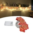thumbnail image 1 of Guirnalda iluminada de temporada de otoño decoración cálida de otoño de 98 pies cadena de luces de hojas de arce para interiores y exteriores Halloween Navidad ANGGREK Otros, 1 of 8