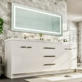 thumbnail image 6 of Eviva Lugano 84" White Modern Bathroom Vanity with White Integrated Acrylic Double Sink, 6 of 6