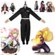 thumbnail image 2 of Disfraz de Anime Demon Slayer Kimetsu No Yaiba Tanjirou Kamado, chaqueta superior, pantalones, uniforme de equipo negro, Aldult de Halloween para niños, 2 of 4