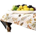 thumbnail image 4 of Autumn Leaves Tablecloth, Thanksgiving Fall Acorns Mushroom Print Table Cover for Kitchen Dinning Holiday Decor, Rectangle60x84, 4 of 6