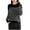 Black, variant on Fmbrln Womens Crew Neck Long Sleeve Knitted Sweaters Fall Fashion Casual Stripe Print Shirts Loose Comfy Pullover Tops Khaki M