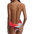 thumbnail image 3 of sovlvnd on Clearance Women Fashionable Bikini Print Strappy Back Set Swimsuits Plus Size Comfortable Lightweight Bathing Suits Tankinis Swimwear, 3 of 3