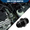 thumbnail image 3 of Unique Bargains 1 Set Fuel Fitting Fuel Line Male Flare Adapter for Car Metric M18x1.5 to 8AN Male Flare Adapter Black, 3 of 6