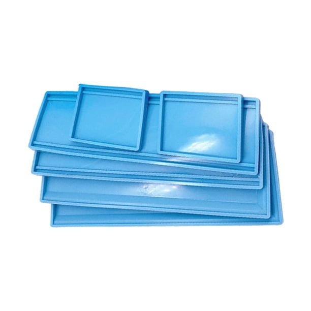 Bewildely Molde de caja de dominó para manualidades, moldes de bandeja de almacenamiento ligeros resistentes al desgarro, molde de fundición Artesanía Tipo 2