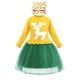 thumbnail image 3 of Vestido de Navidad para niñas, vestido de tul tejido de malla, vestido de princesa de una pieza para Año Nuevo, manga larga, patrón de alce para niñas, 3 of 5