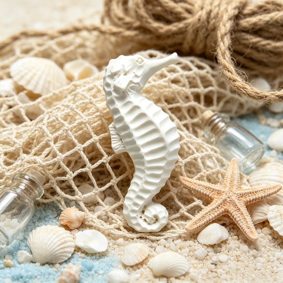 10 Pieces Seahorse for Crafts, 2.36in Mini Resin Sea Decoration Set, Beach Crafts Decoration Aquarium Frame Gift, for Christmas Decor Beach Party Wedding DIY Crafts