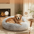 thumbnail image 3 of Extra Large Orthopedic Washable Dog Bed, 39.3Inch Waterproof Soothing Pet Bed for Crates or Floors, Soft and Chew-Resistant Donut Dog Sofa for All Dog, 3 of 6