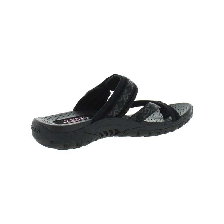 Skechers Women's Reggae-Trailway Flip-Flop, Black/Black, 8.5 M US -  Walmart.com