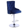 thumbnail image 3 of Alexent Modern Glam Velvet Bar Stool Chairs Adjustable Height - NAVY SET OF 4, 3 of 9