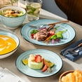 thumbnail image 5 of MALACASA 24 pcs Dinnerware Sets, Plates and Bowls Set for 6, Stoneware Dinner Set, Blue, 5 of 9
