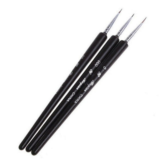 UDIYO 3Pcs Dotting Painting Drawing UV Gel Liner Polish Brush Tool Nail Art Pen Set