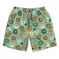 thumbnail image 3 of Uemuo Christmas Donuts Pattern Men's Swim Trunks Hawaiian Beach Bathing Suit Swimsuits Beach Quick-Dry Shorts with Pockets-Large, 3 of 9
