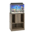 thumbnail image 2 of Flipper Cove 20 Gallon Aquarium Stand, Rustic Oak, 2 of 8