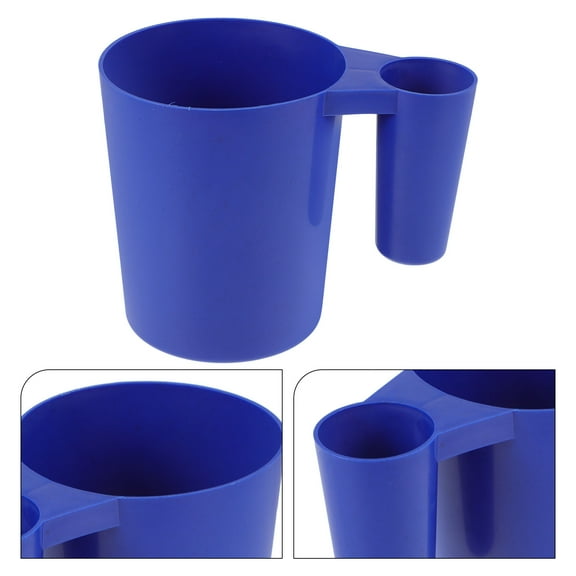 HEMOTON Blue Plastic Pool Cleaning Scoop for Home Use Fits Pool Contours Removes Debris and Chemicals