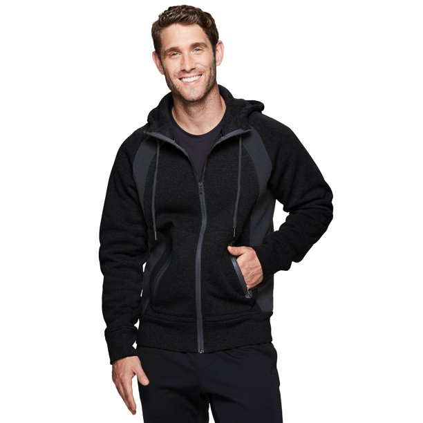 RBX RBX Active Men's Athletic Fleece Full Front Zip Up Hooded