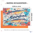thumbnail image 6 of Yayeee Doormat for Indoor Entrance 32" x 20" Non Slippery Floor Rug, Yellow Sardines Pattern, 6 of 8