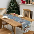 thumbnail image 4 of Snowman Christmas Dresser Scarf Farmhouse, Dining Table Decorations for Wedding/Parties, Xmas Tree Gifts Snowflake Winter Table Runner 72 Inches Long for Kitchen Dining, 16 x 72 In, 4 of 9