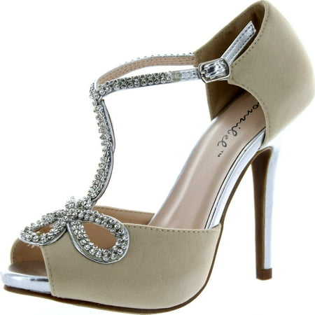 

Bonnibel Womens Tiara-1 Dress Sandals Pumps Shoes Camel 10