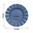 thumbnail image 3 of Balsa Circle 10 Ocean Blue 9" Round Disposable Salad Dinner Plastic Plates Gold Wavy Trim Wedding Party Tableware, 3 of 8