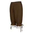 thumbnail image 3 of Hzzrkos Women Casual Fashion Solid Color Elastic‑Waist Loose Capri Pants With Pockets Relaxed‑Fit Trousers for Daily‑wear Home Outdoor Travelling, 3 of 9